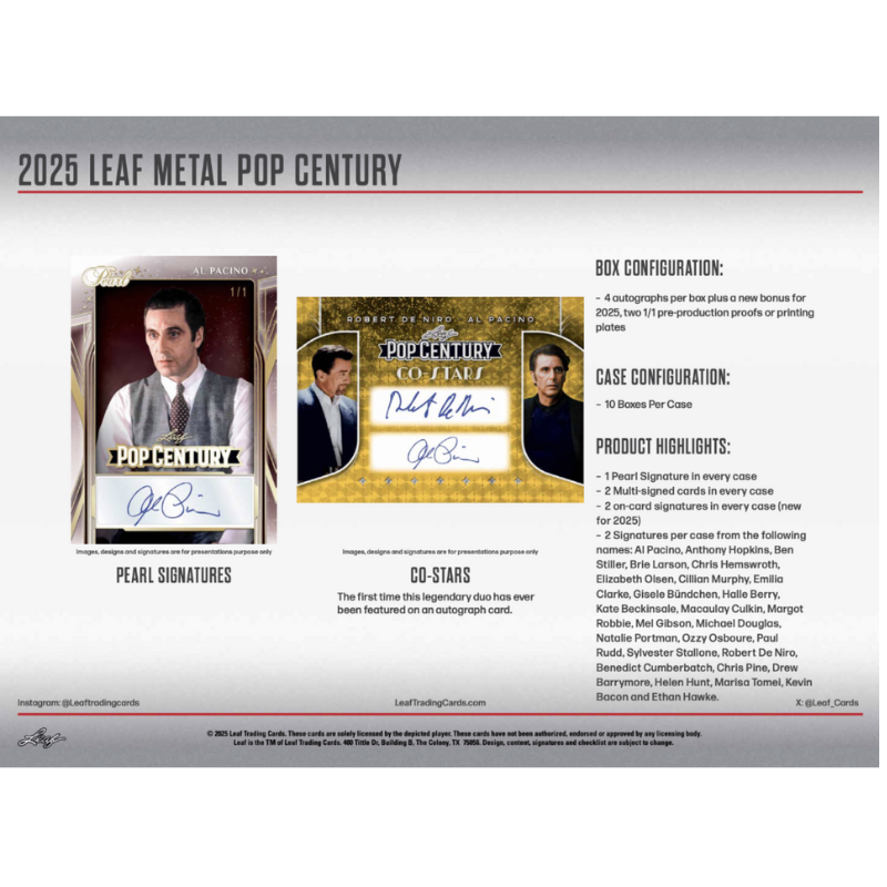 2025 Leaf Metal Pop Century Box